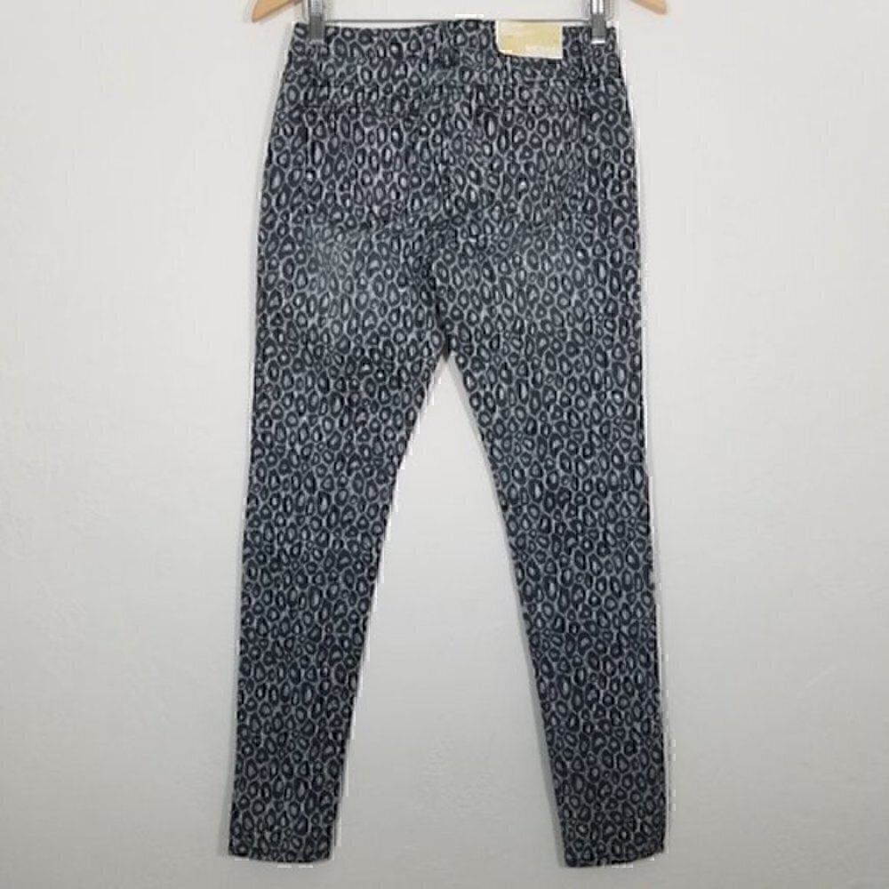 NWT Michael Kors Leopard Print Animal Print Izzy Skinny Mid Rise Size 0 - Picture 4 of 6
